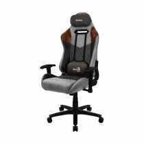 Кресло AEROCOOL текстиль/искусственная кожа, до 150 кг, механизм качания, поясничный упор, цвет: коричневый, серый, чёрный, DUKE Tan Grey (4710562751154)