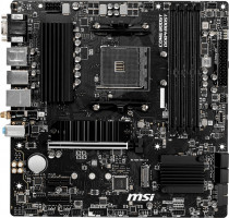 Материнская плата MSI Socket AM4, AMD B550, 4xDDR4, PCI-E 4.0, Wi-Fi, Bluetooth, 4xUSB 3.2 Gen1, VGA, HDMI, DisplayPort, mATX (B550M PRO-VDH WIFI)