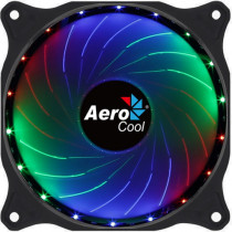 Вентилятор для корпуса AEROCOOL 120 мм, 1000 об/мин, 26.2 CFM, 23.9 дБ, 4-pin Molex, разноцветная подсветка (COSMO 12 FRGB MOLEX)