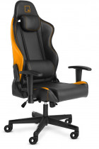 Кресло WARP искусственная кожа, до 90 кг, материал крестовины: пластик, механизм качания, поясничный упор, цвет: оранжевый, чёрный, Sg Black/Orange (SG-BOR)