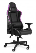 Кресло WARP искусственная кожа, до 90 кг, материал крестовины: пластик, механизм качания, поясничный упор, цвет: фиолетовый, чёрный, Xn Black/Purple (XN-BPP)