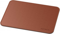 Коврик для мыши SATECHI кожаная поверхность, резиновое основание, с окантовкой, 248 мм x 182 мм, толщина 5 мм, Eco Leather Brown, коричневый (ST-ELMPN)