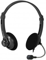 Гарнитура DEFENDER проводные наушники с микрофоном, накладные, 2 x mini jack 3.5 мм, 20-20000 Гц, импеданс: 32 Ом, Aura-104 Black, чёрный (63104)
