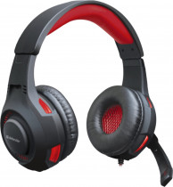 Гарнитура DEFENDER проводные наушники с микрофоном, накладные, USB, 20-20000 Гц, импеданс: 32 Ом, регулятор громкости, Warhead G-450 Black/Red, красный, чёрный (64146)