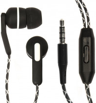 Гарнитура DIALOG проводные наушники с микрофоном, затычки, mini jack 3.5 мм, 20-20000 Гц, чёрный (ES-F15 black)