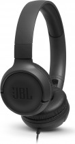Наушники JBL проводные с микрофоном, накладные, динамические излучатели, mini jack 3.5 мм, 20-20000 Гц, импеданс: 32 Ом, Tune 500 Black, чёрный (JBLT500BLK)