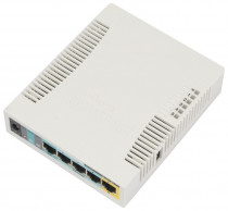 Маршрутизатор MIKROTIK Wi-Fi роутер, 2.4 ГГц, стандарт Wi-Fi: 802.11n, максимальная скорость: 300 Мбит/с, 5xLAN 100 Мбит/с (RB951Ui-2HnD)