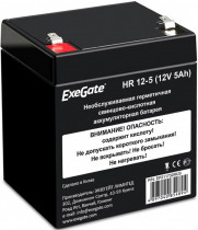 Аккумуляторная батарея EXEGATE ёмкость 5 Ач, напряжение 12 В, HR 12-5, клеммы F1 (EX285949RUS)