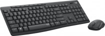 Клавиатура + мышь LOGITECH беспроводные, радиоканал, цифровой блок, USB, MK295 Silent Wireless Combo Graphite, чёрный (920-009807)