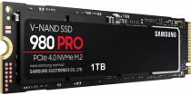 SSD накопитель SAMSUNG 1 Тб, внутренний SSD, M.2, 2280, PCI-E 4.0 x4, чтение: 7000 Мб/сек, запись: 5000 Мб/сек, TLC, кэш - 1024 Мб, 980 Pro (MZ-V8P1T0BW)