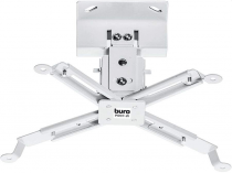 Кронштейн для проектора BURO белый макс.12кг потолочный поворот и наклон (PR07-W)