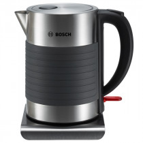 Чайник электрический BOSCH 1.7л. серый (корпус: нержавеющая сталь) (TWK7S05)
