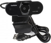 Веб камера EXEGATE 1920x1080, USB 2.0, фокусировка фиксированная, встроенный микрофон с шумоподавлением, BlackView C615 FullHD (EX287387RUS)