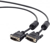 Кабель CABLEXPERT DVI-D single link Gembird/ , 19M/19M, 1.8м, черный, экран, феррит.кольца, пакет (CC-DVI-BK-6)