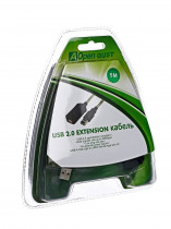 Удлинитель AOPEN CABLE адаптер USB2.0-repeater, ный активный <Am-->Af> 5м QUST (ACU823-5M)