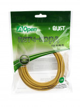 Патч-корд AOPEN CABLE литой Qust UTP кат.5е 3м желтый QUST (ANP511_3M_Y)