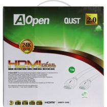 Кабель AOPEN CABLE HDMI 19M/M ver 2.0, 10М, 2 фильтра QUST (ACG711D-10M)