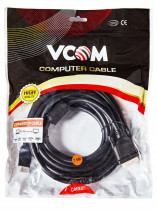 Кабель VCOM HDMI AM/DVI(24+1)M, 7.5м, CU, 1080P@60Hz, 2F, <CG484G-7.5M> (CG484GD-7.5M)