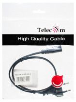 Кабель питания TELECOM для аудио-видео техники IEC-320-C7--розетка 220V, 2-pin, 0.5м , черный (TP228-0.5-B)