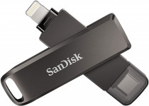 Флеш диск SANDISK 256 Гб, USB Type-C/Lightning, защита паролем, iXpand Luxe (SDIX70N-256G-GN6NE)
