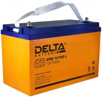 Аккумуляторная батарея DELTA BATTERY ёмкость 100 Ач, напряжение 12 В, DTM12100L (DTM 12100 L)