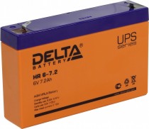 Аккумуляторная батарея DELTA BATTERY ёмкость 7.2 Ач, напряжение 6 В, HR6-7.2 (HR 6-7.2)