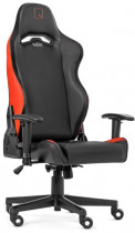 Кресло WARP искусственная кожа, до 90 кг, материал крестовины: пластик, механизм качания, поясничный упор, цвет: красный, чёрный, Sg Black/Red (SG-BRD)