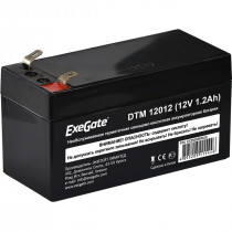 Аккумуляторная батарея EXEGATE ёмкость 1.2 Ач, напряжение 12 В, DTM 12012, клеммы F1 (EX282956RUS)
