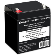 Аккумуляторная батарея EXEGATE ёмкость 4.5 Ач, напряжение 12 В, GP12045, клеммы F1 (EX282960RUS)