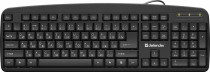 Клавиатура DEFENDER проводная, мембранная, цифровой блок, USB, Office HB-910 Black, чёрный (45910)