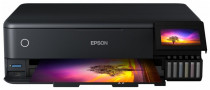 МФУ EPSON струйный, цветная печать, A3, двусторонняя печать, печать фотографий, кардридер, планшетный сканер, ЖК панель, Ethernet, Wi-Fi, AirPrint, L8180 (C11CJ21403)