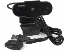 Веб камера EXEGATE 1280x720, USB 2.0, фокусировка фиксированная, встроенный микрофон с шумоподавлением, штатив-тренога, BlackView C525 HD Tripod (EX287386RUS)