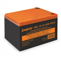 Аккумуляторная батарея EXEGATE ёмкость 12 Ач, напряжение 12 В, HRL 12-12, клеммы F2 (EX285661RUS)