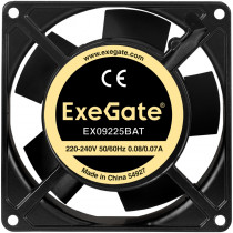 Вентилятор для корпуса EXEGATE 92 мм, 2600 об/мин, 27 CFM, 35 дБ, клеммы, EX09225BAT (EX289004RUS)