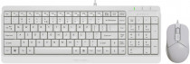 Клавиатура + мышь A4TECH проводные, цифровой блок, USB, Fstyler F1512, белый (F1512 WHITE)