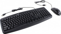 Клавиатура + мышь GENIUS проводные, 1000 dpi, цифровой блок, USB, Smart KM-200 Only Laser, чёрный (31330003416)