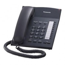 Телефон PANASONIC проводной, однокнопочный набор 20 номеров, повторный набор номера, тональный набор, регулятор уровня громкости в трубке, регулятор громкости звонка, черный (KX-TS2382RUB)