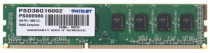 Память PATRIOT MEMORY 8 Гб, DDR-3, 12800 Мб/с, CL11, 1.5 В, 1600MHz (PSD38G16002)
