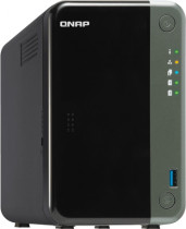 Сетевое хранилище (NAS) QNAP сетевой накопитель, настольный, мест под HDD: 2, оперативной памяти 4 ГБ DDR4, 2x2500 Мбит/с (TS-253D-4G)