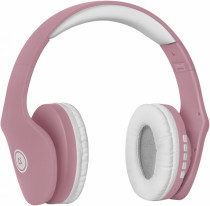 Гарнитура DEFENDER беспроводные наушники с микрофоном, накладные, Bluetooth, 20-20000 Гц, регулятор громкости, работа от аккумулятора до 8 ч, FreeMotion B525 Pink/White, розовый, белый (63528)