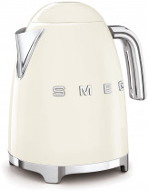 Чайник электрический SMEG 1.7л. 2400Вт, скрытый нагревательный элемент, нержавеющая сталь, кремовый (KLF03CREU)