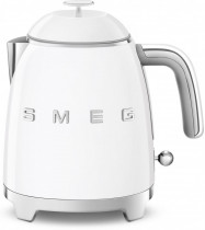 Чайник электрический SMEG 0.8л. 1400Вт, скрытый нагревательный элемент, нержавеющая сталь, белый (KLF05WHEU)