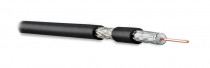 Кабель коаксиальный HYPERLINE RG-6, 75 Ом (ТВ, SAT, CATV), жила - 1.02 мм (18 AWG, медь, solid), экран - фольга+оплетка(луженная медь, 48%)+фольга, общий диаметр 6.9мм, изоляция PVC (COAX-RG6-CU-500)