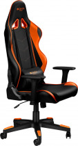 Кресло CANYON искусственная кожа, до 150 кг, материал крестовины: пластик, механизм качания, поясничный упор, цвет: оранжевый, чёрный, Deimos Black/Orange (CND-SGCH4)