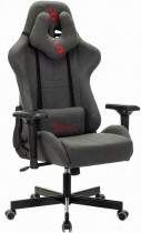 Кресло A4TECH текстиль, до 150 кг, материал крестовины: металл, поясничный упор, механизм качания, цвет: серый (BLOODY GC-700)