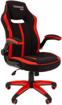Кресло CHAIRMAN текстиль, до 120 кг, материал крестовины: пластик, механизм качания, цвет: красный, чёрный, Game 19 Black/Red, 00-0 (7060634/7069658)