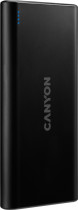 Внешний аккумулятор CANYON 10000 мАч, выход: 2xUSB, вход: microUSB, USB Type-C, Black (CNE-CPB1006B)