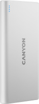 Внешний аккумулятор CANYON 10000 мАч, выход: 2xUSB, вход: microUSB, USB Type-C, White (CNE-CPB1006W)