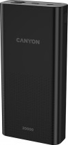 Внешний аккумулятор CANYON 20000 мАч, выход: 2xUSB, вход: microUSB, USB Type-C, CNE-CPB2001 Black (CNE-CPB2001B)