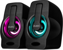 Акустическая система SVEN 2.0, мощность 6 Вт, USB, 255 Black (SV-020149)
